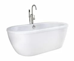 New 👏 American Standard Cadet® 66 x 32 in. Freestanding Bathtub with Center Drain in Arctic White 👏
