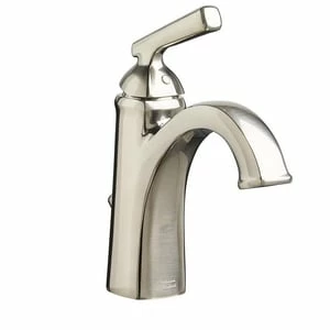 Outlet ✔️ American Standard Edgemere® Single Handle Monoblock Bathroom Sink Faucet in Brushed Nickel 🎉