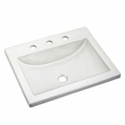 New 😍 American Standard Studio® Drop-in Bathroom Sink with Overflow in White ⭐