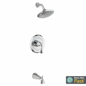 Promo 😀 American Standard Fluent® Single Handle Single Function Bathtub & Shower Faucet in Polished Chrome (Trim Only) ⌛