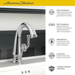 Best Pirce 🎁 American Standard Delancey® Single Handle Centerset Bathroom Sink Faucet in Polished Chrome ⌛ - Image 2
