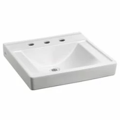 Coupon ❤️ American Standard Decorum® 20 x 18-1/4 in. 2 Hole 1-Bowl Wall Mount Vitreous China Rectangular Bathroom Sink in White 🔔