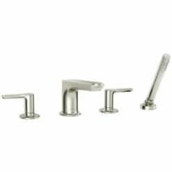 Budget 👍 American Standard Studio S Two Handle Roman Tub Faucet in Brushed Nickel Trim Only 🤩