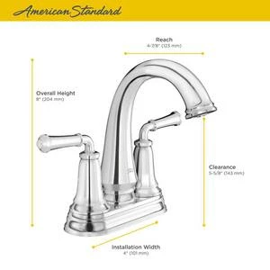 Best Pirce ✨ American Standard Delancey® Two Handle Centerset Bathroom Sink Faucet in Polished Chrome 🧨 - Image 2