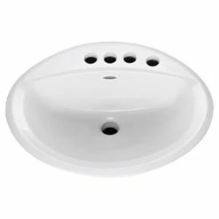 Flash Sale 💯 American Standard Aqualyn® 4-Hole Drop-In Countertop Oval Lavatory Sink in White 😍