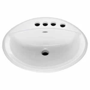 Flash Sale 💯 American Standard Aqualyn® 4-Hole Drop-In Countertop Oval Lavatory Sink in White 😍