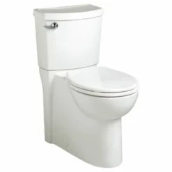 Hot Sale 💯 American Standard Cadet® 3 1.28 gpf Floor Mount Concealed Trapway Two Piece Round Bowl Closed Front Toilet in White 🎉
