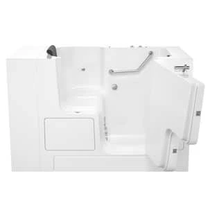 Wholesale ⌛ American Standard 105 Premium Series 52 x 32 in. 12-Jet Gelcoat Rectangle Built-In Bathtub with Right Drain in Linen with Polished Chrome ⌛ - Image 2