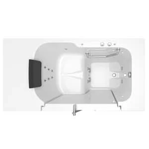 Best Pirce 😉 American Standard 109 Premium Series 52 x 32 in. 12-Jet Gelcoat Rectangle Built-In Bathtub with Right Drain in White with Polished Chrome 🧨 - Image 2