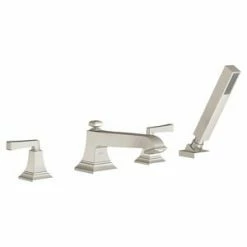 Promo 😀 American Standard Town Square® S Two Handle Roman Tub Faucet in Brushed Nickel Trim Only ✔️