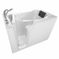 Buy ๐ American Standard 109 Premium Series 51-1/2 x 29-3/4 in. 26-Jet Gelcoat and Fiberglass Rectangle Built-In 3-Wall Alcove Bathtub with Left Drain in White ๐