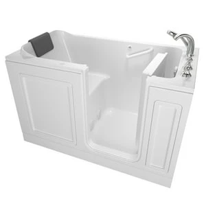 New 🛒 American Standard 119 Luxury Series 48 x 28 in. 26-Jet Acrylic, Fiberglass and Gelcoat Rectangle Built-In 3-Wall Alcove Bathtub with Right Drain in White ✔️