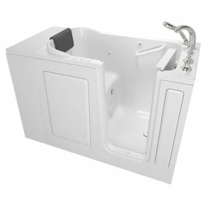Deals ❤️ American Standard 109 Premium Series 48 x 28-1/2 in. 39-Jet Acrylic, Fiberglass and Gelcoat Rectangle Built-In 3-Wall Alcove Bathtub with Right Drain in White ⌛