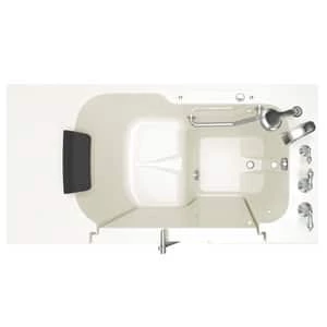 Discount 😍 American Standard 109 Premium Series 52 x 32 in. 26-Jet Gelcoat Rectangle Built-In Bathtub with Right Drain in Linen with Polished Chrome 🤩 - Image 3