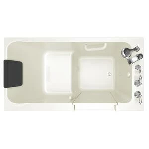 Promo 🛒 American Standard 219 Luxury Series 59-3/4 x 32 in. Acrylic Rectangle Walk-In and Built-In Bathtub with Right Drain in Linen 😉 - Image 2