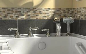 Promo 🛒 American Standard 219 Luxury Series 59-3/4 x 32 in. Acrylic Rectangle Walk-In and Built-In Bathtub with Right Drain in Linen 😉 - Image 3