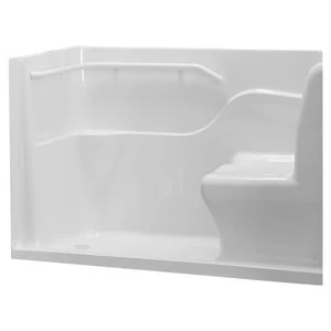Best deal 👏 American Standard 3060 Series 37 x 60 x 30 in. Seated Safety Shower with Left Hand Drain in White 🛒