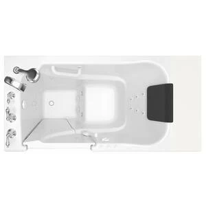 Budget ✔️ American Standard 109 Premium Series 51-1/2 x 29-3/4 in. 39-Jet Gelcoat and Fiberglass Rectangle Built-In 3-Wall Alcove Bathtub with Left Drain in White 🤩 - Image 2