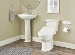 Best Sale ⭐ American Standard Inax Elongated Closed Front with Cover Bidet Seat in Canvas White 😉 - Image 2