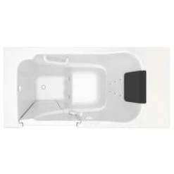 Cheapest ⌛ American Standard 105 Premium Series 51-1/2 x 29-3/4 in. 39-Jet Gelcoat and Fiberglass Rectangle Built-In 3-Wall Alcove Bathtub with Left Drain in White 😀