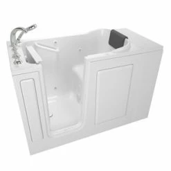 Flash Sale ๐ฅ American Standard 109 Premium Series 48 x 28-1/2 in. 13-Jet Acrylic, Fiberglass and Gelcoat Rectangle Built-In 3-Wall Alcove Bathtub with Left Drain in White ๐