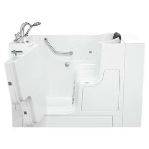 Buy 🎉 American Standard 109 Premium Series 52 x 30 in. 38-Jet Gelcoat and Fiberglass Rectangle Built-In 3-Wall Alcove Bathtub with Left Drain in Linen with Polished Chrome 😉 - Image 2