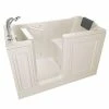Best Pirce ✨ American Standard 119 Luxury Series 48 x 28 in. 13-Jet Acrylic, Fiberglass and Gelcoat Rectangle Built-In 3-Wall Alcove Bathtub with Left Drain in Linen 🥰