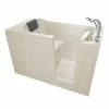 Promo 💯 American Standard 119 Luxury Series 50-1/2 x 30 in. 39-Jet Acrylic Rectangle Built-In and 3-Wall Alcove Bathtub with Right Drain in Linen 💯