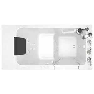 Brand new 😀 American Standard 119 Luxury Series 50-1/2 x 30 in. 39-Jet Acrylic Rectangle Built-In and 3-Wall Alcove Bathtub with Right Drain in White ⭐ - Image 3