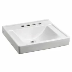 Deals 🔔 American Standard Decorum® 20 X 18 Three Hole 4 Centerset Vitreous China Wall Mount Lavatory *DECORU White 🔥