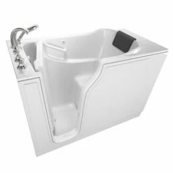 Cheapest ✨ American Standard 109 Premium Series 51-1/2 x 29-3/4 in. Gelcoat Rectangle Walk-In and Built-In Bathtub with Left Drain in White 😍