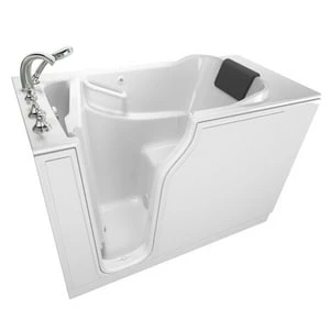 Cheapest ✨ American Standard 109 Premium Series 51-1/2 x 29-3/4 in. Gelcoat Rectangle Walk-In and Built-In Bathtub with Left Drain in White 😍
