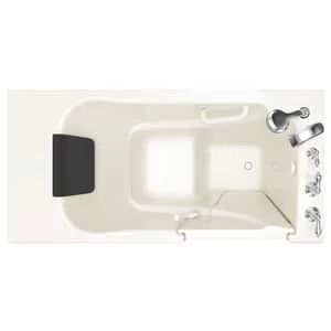 Best Sale 🔔 American Standard 109 Premium Series 51-1/2 x 29-3/4 in. Gelcoat Rectangle Walk-In and Built-In Bathtub with Right Drain in Linen ✨ - Image 3