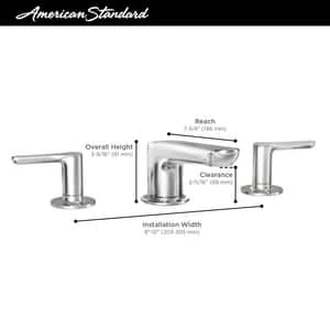 Discount 👍 American Standard Studio® S Two Handle Widespread Bathroom Sink Faucet in Polished Chrome Lever Handle 🌟 - Image 4