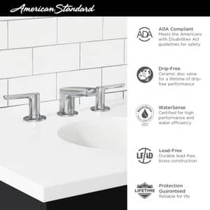Discount 👍 American Standard Studio® S Two Handle Widespread Bathroom Sink Faucet in Polished Chrome Lever Handle 🌟 - Image 5
