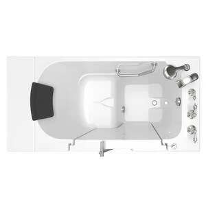 Flash Sale ✨ American Standard 109 Premium Series 52 x 30 in. Gelcoat Rectangle Walk-In and Built-In Bathtub with Right Drain in White with Polished Chrome ⌛ - Image 2
