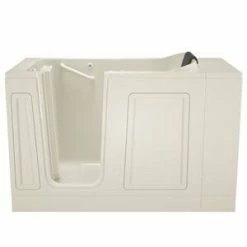 Brand new 😀 American Standard 115 Luxury Series 50-1/2 x 30 in. Acrylic Rectangle Walk-In and Built-In Bathtub with Left Drain in Linen 🔥