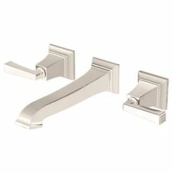 Cheapest 💯 American Standard Town Square® S Two Handle Widespread Bathroom Sink Faucet in Polished Nickel Lever Handle 🔥