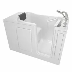Promo ๐ American Standard 109 Premium Series 48 x 28-1/2 in. Gelcoat Rectangle Walk-In and Built-In Bathtub with Right Drain in Linen ๐