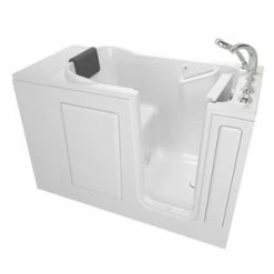 Best Pirce 🛒 American Standard 109 Premium Series 48 x 28-1/2 in. Gelcoat Rectangle Walk-In and Built-In Bathtub with Right Drain in White ✔️