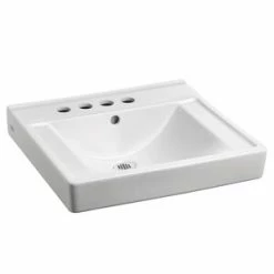 Flash Sale 🤩 American Standard Decorum® 20 X 18 Three Hole 4 Centerset Vitreous China Wall Mount Lavatory *DECORU White ✔️
