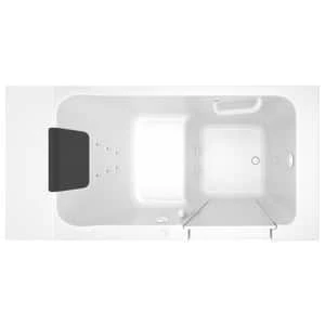 Best deal 👏 American Standard 115 Luxury Series 50-1/2 x 30 in. 13-Jet Acrylic Rectangle Built-In and 3-Wall Alcove Bathtub with Right Drain in White ⭐ - Image 3