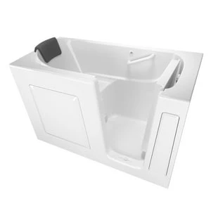 Budget 🧨 American Standard 105 Premium Series 59-1/2 x 29-3/4 in. Gelcoat Rectangle Walk-In and Built-In Bathtub with Right Drain in White 🔥