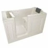 Best Pirce 🔥 American Standard 215 Premium Series 59-3/4 x 32 in. 39-Jet Acrylic Rectangle Built-In and 3-Wall Alcove Bathtub with Left Drain in Linen 👍