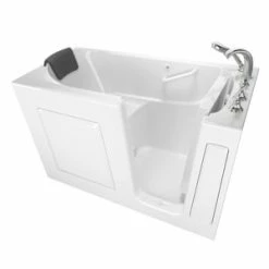 Deals ✨ American Standard 109 Premium Series 59-1/2 x 29-3/4 in. Gelcoat Rectangle Walk-In and Built-In Bathtub with Right Drain in White ✔️