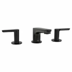 Promo 🧨 American Standard Studio® S Two Handle Widespread Bathroom Sink Faucet in Matte Black ⭐