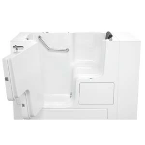 Deals 💯 American Standard 105 Premium Series 52 x 32 in. Gelcoat Rectangle Walk-In and Built-In Bathtub with Left Drain in Linen with Polished Chrome 🎁 - Image 2