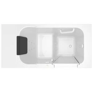Outlet 🛒 American Standard 105 Premium Series 48 x 28-1/2 in. 13-Jet Acrylic, Fiberglass and Gelcoat Rectangle Built-In 3-Wall Alcove Bathtub with Right Drain in White 😍 - Image 3