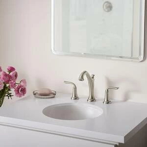 Outlet 👏 American Standard Patience™ Two Handle Widespread Bathroom Sink Faucet with Metal Pop-Up Drain in Brushed Nickel 🌟 - Image 3