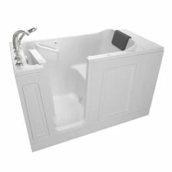 Best Pirce ⌛ American Standard 119 Luxury Series 50-1/2 x 30 in. 26-Jet Acrylic Rectangle Built-In and 3-Wall Alcove Bathtub with Left Drain in White 🔥